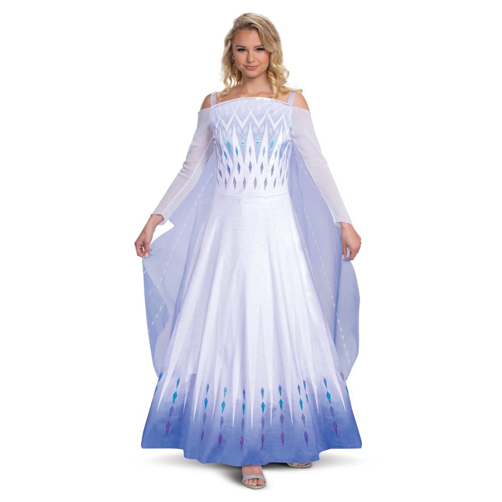 1X Woman's Frozen 2 Snow Queen Elsa Prestige Adult Costume